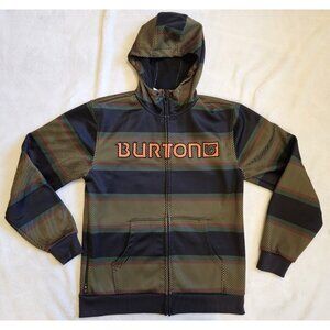 Burton Dryride Full Zip Hoodie Yellow/Red/Green Plaid Mens Large Snowboard